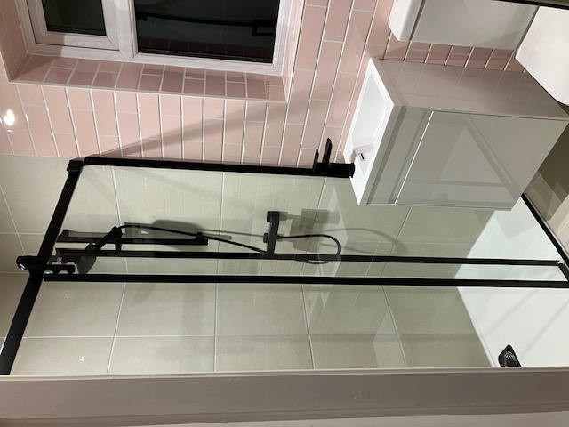 Pink modern bathroom