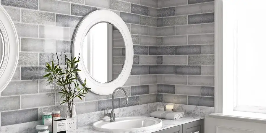 Handmade bathroom wall tiles