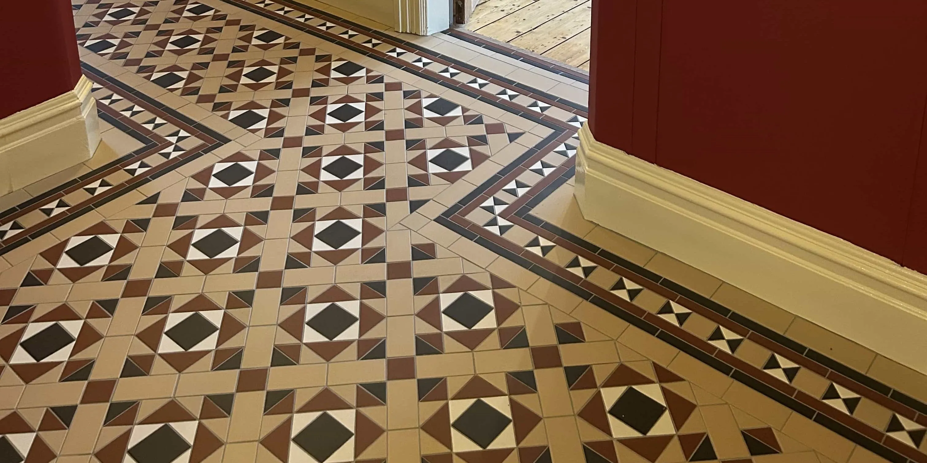 Brown victorian/edwardian tiles