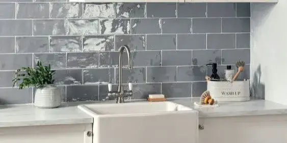 Grey kitchen tiles